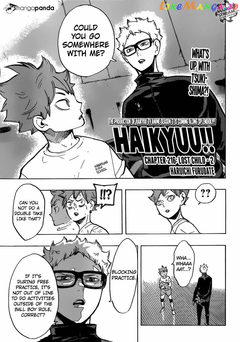 Haikyuu!!, Chapter 216 image 01